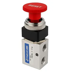 Pulsador Neumático Con Bloqueo